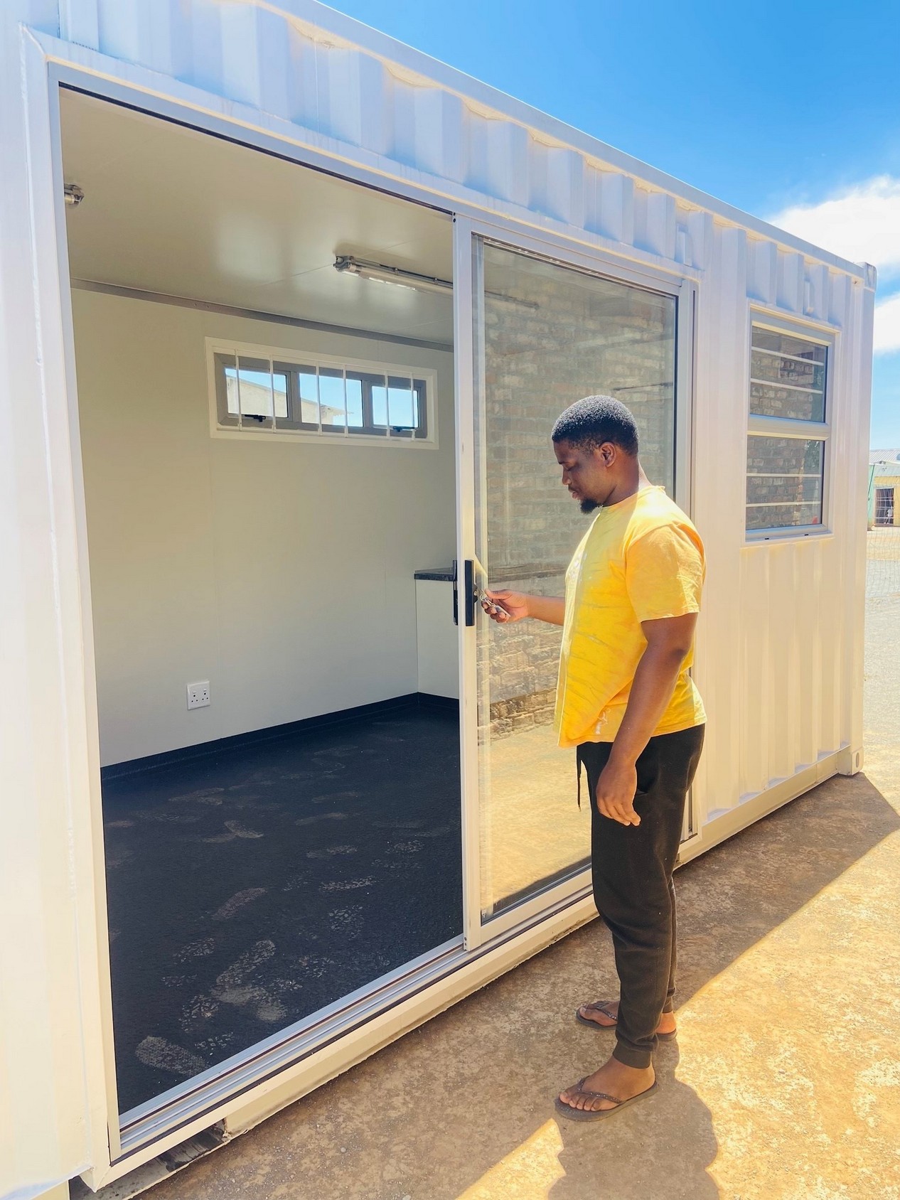 Kasi Clothing solar-powered container workshop